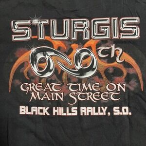 Vintage 2009 Sturgis Motorcycle Rally TShirt Mens XL Faded Black 69 Y2K